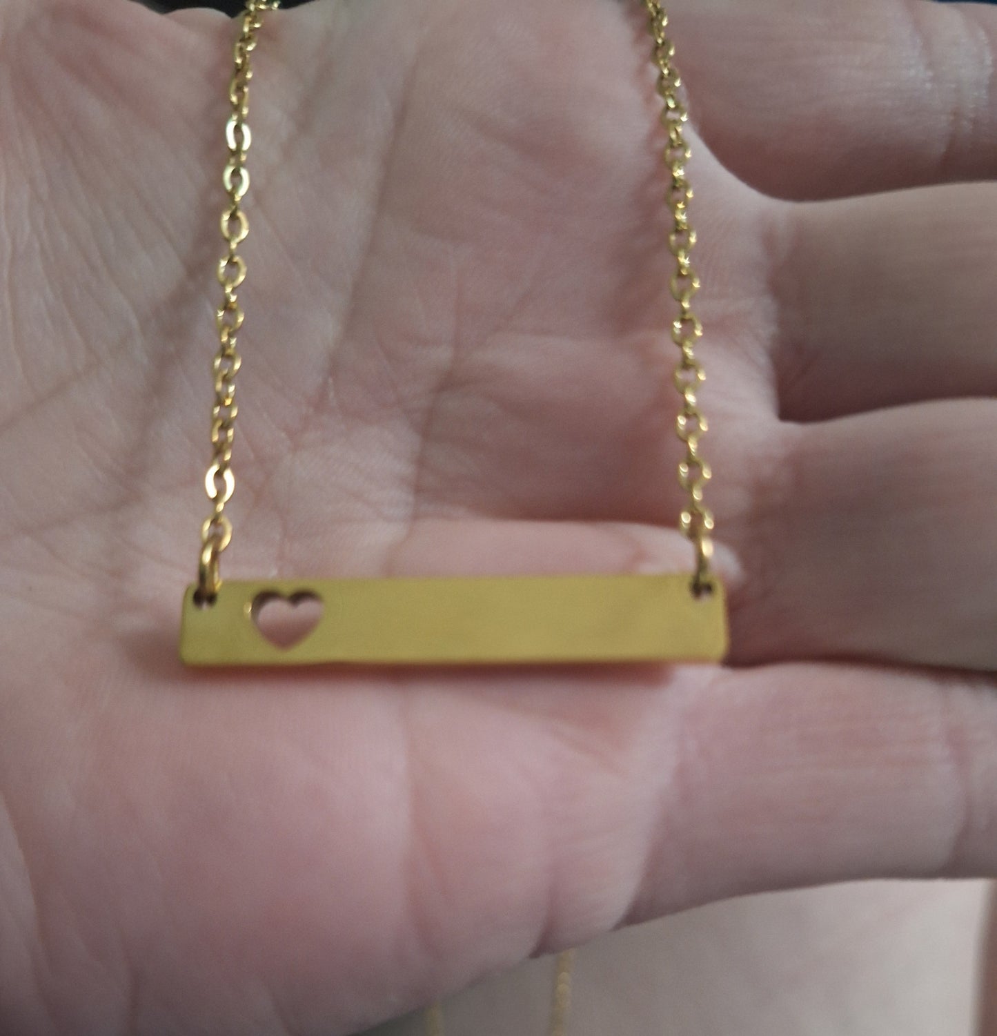 Horizontal Pendant with Heart-Cutout