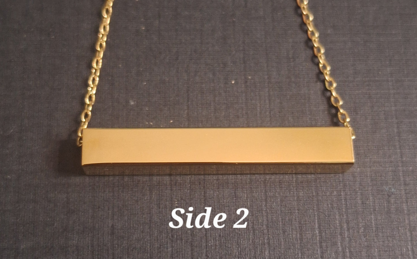 Horizontal 4-Sided Pendant Necklace