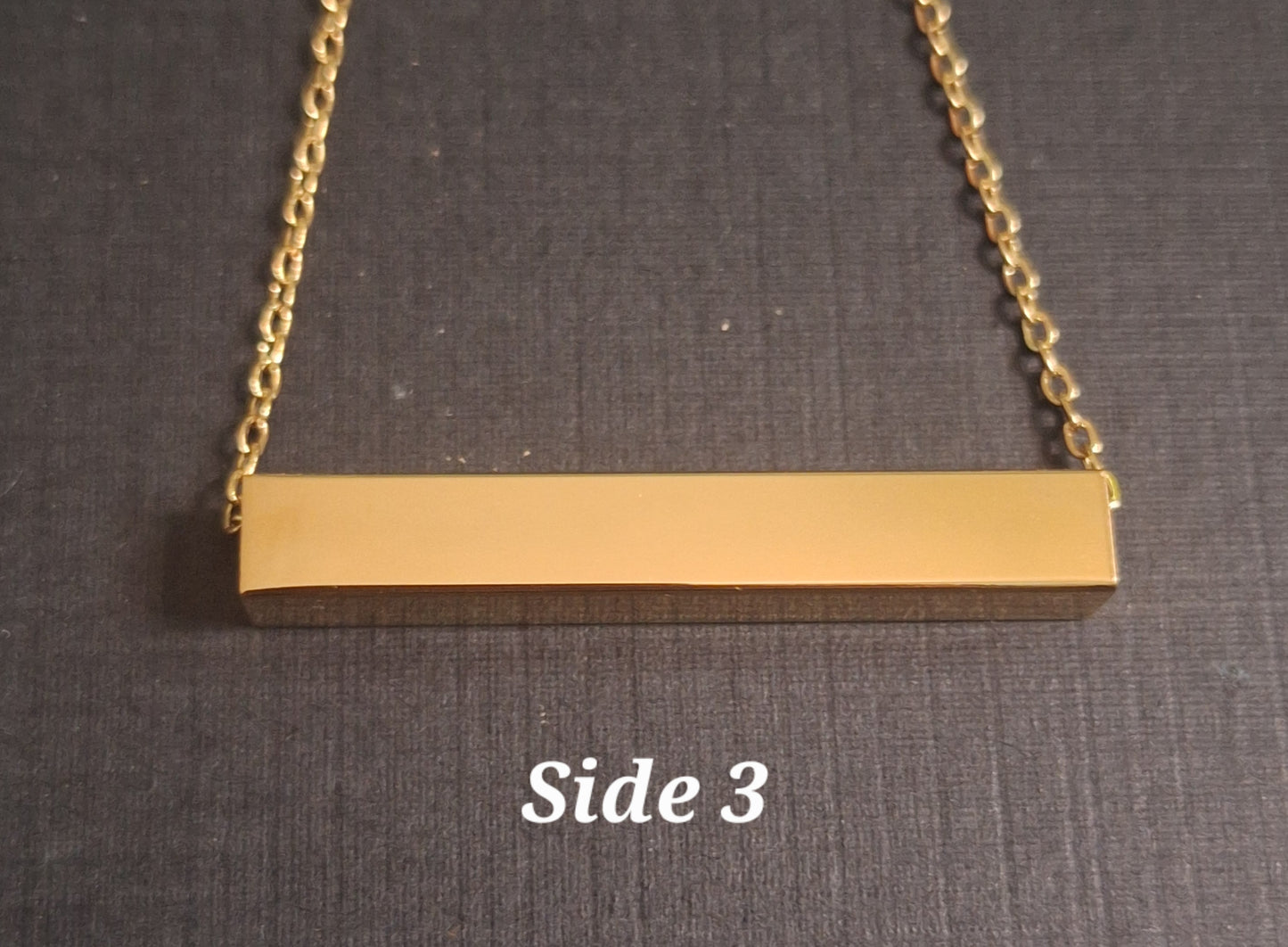 Horizontal 4-Sided Pendant Necklace