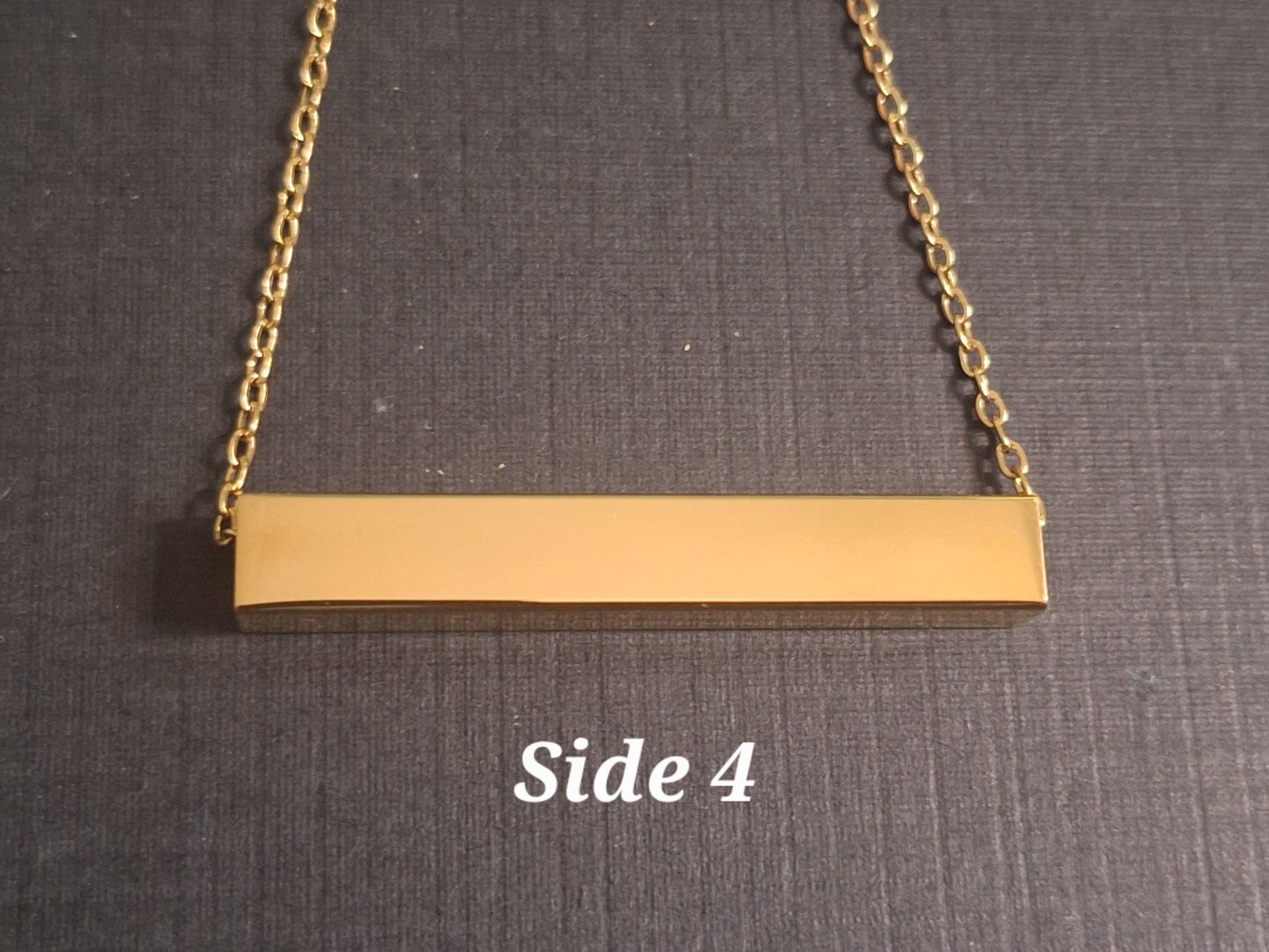 Horizontal 4-Sided Pendant Necklace